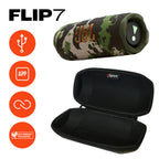 JBL FLIP 7 Waterproof Portable Speaker Bundle with gSport Carbon Fiber Case (Camo)