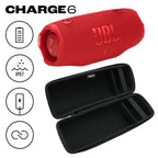 JBL CHARGE 6 Waterproof Portable Speaker Bundle with gSport Carbon Fiber Case (Red)