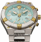 Versace Men's Watch Greca Sporty Chronograph 46mm Blue Turquoise