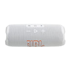 JBL FLIP 7 Waterproof Portable Speaker Bundle with gSport Carbon Fiber Case (White)