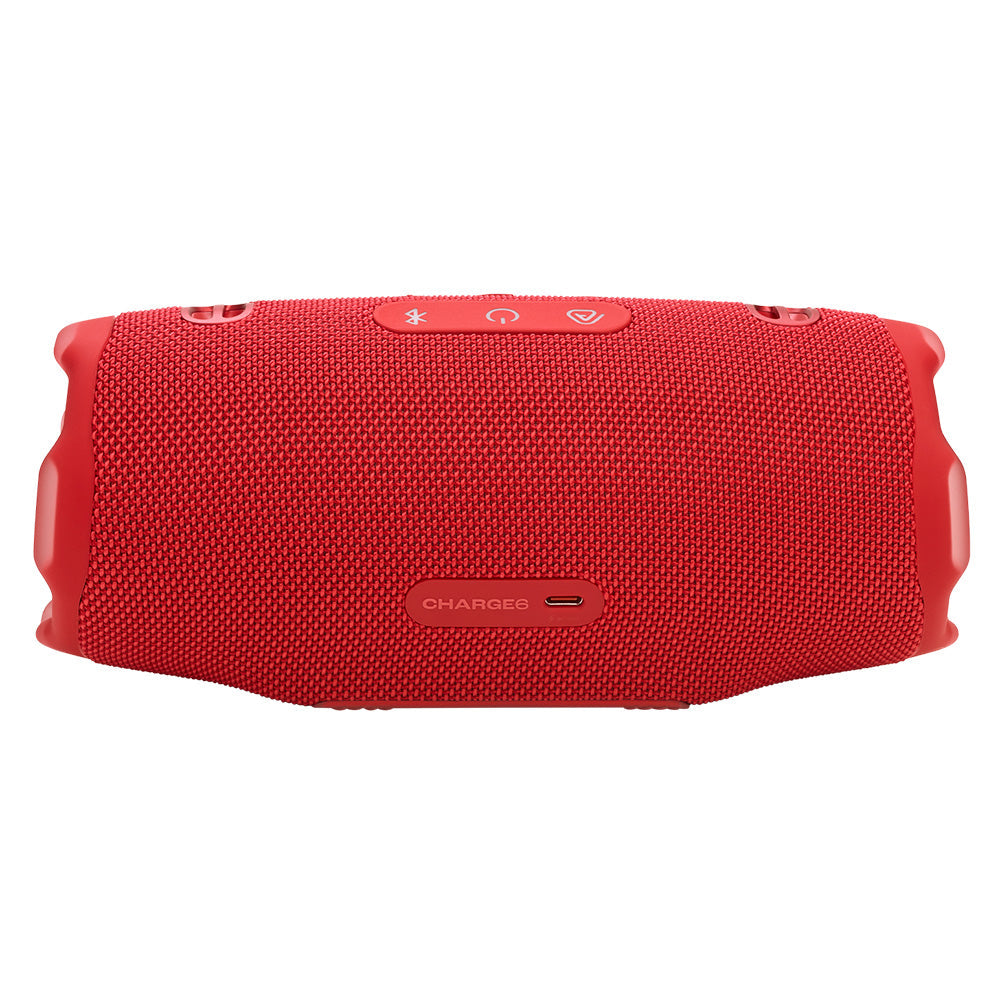 JBL CHARGE 6 Waterproof Portable Speaker Bundle with gSport Carbon Fiber Case (Red)