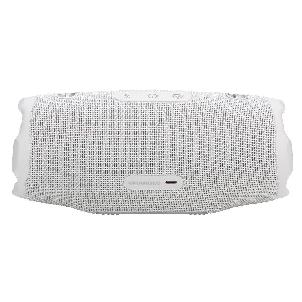 JBL CHARGE 6 Waterproof Portable Speaker Bundle with gSport Carbon Fiber Case (White)