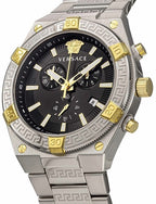 Versace Men's Watch Greca Sporty Chronograph 46mm Black Silver