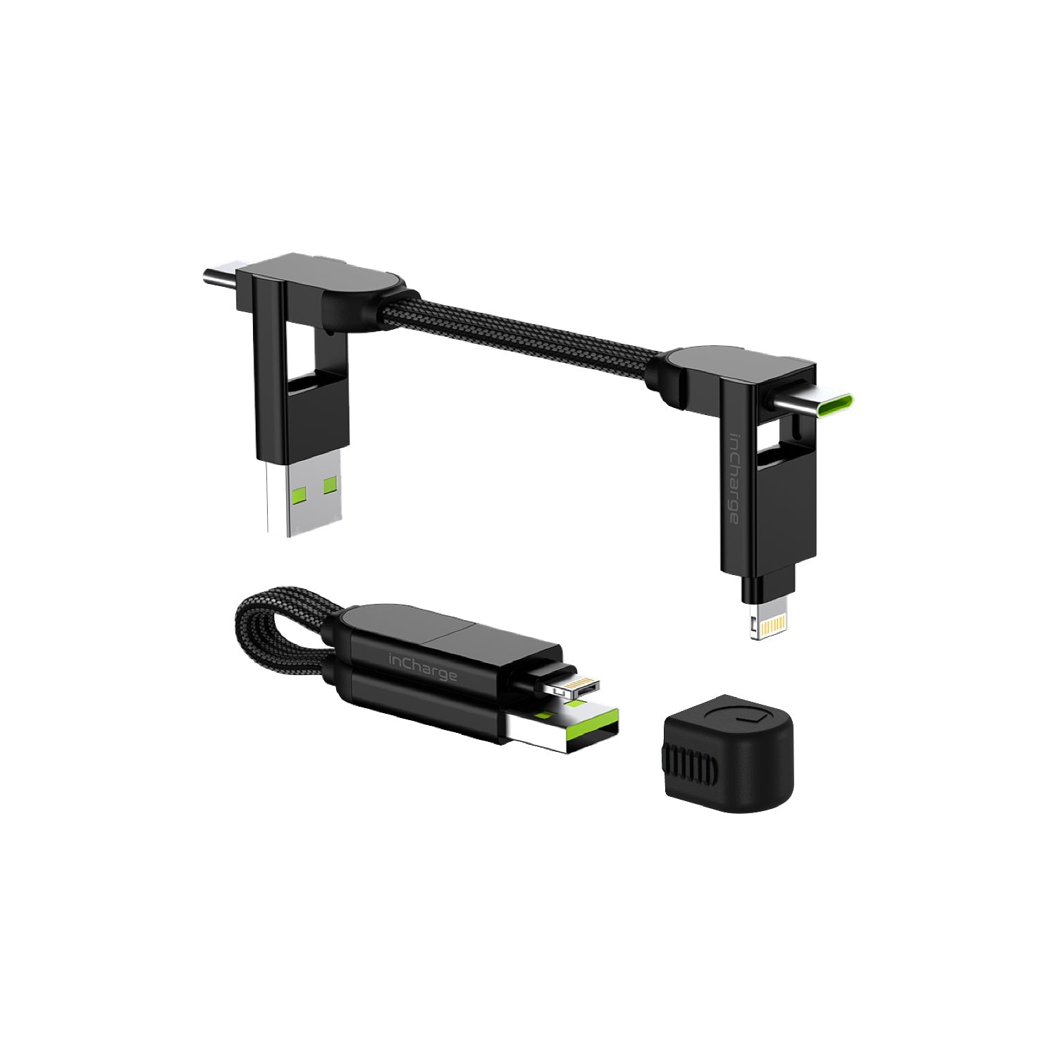 inCharge® X - 100W, 6in1 keyring cable