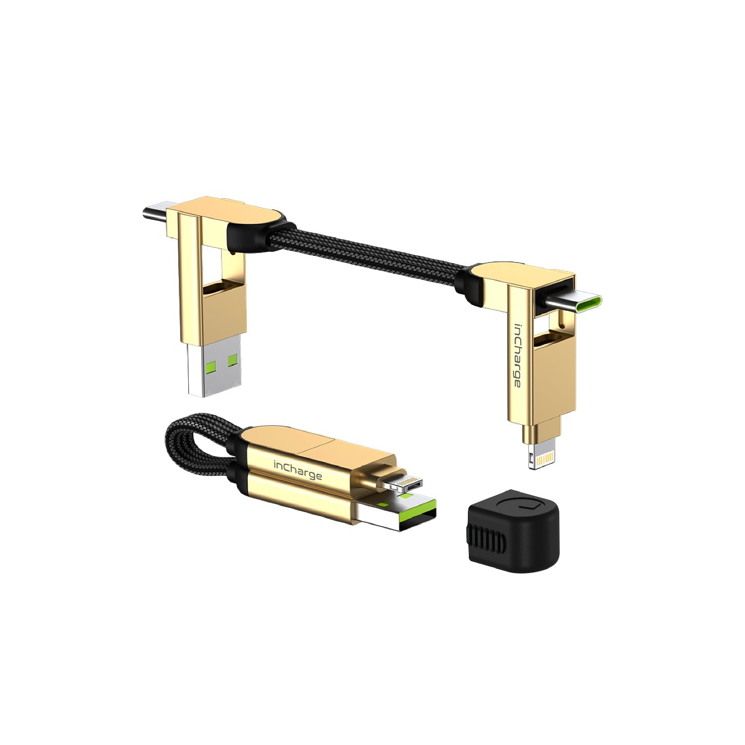 inCharge® X - 100W, 6in1 keyring cable