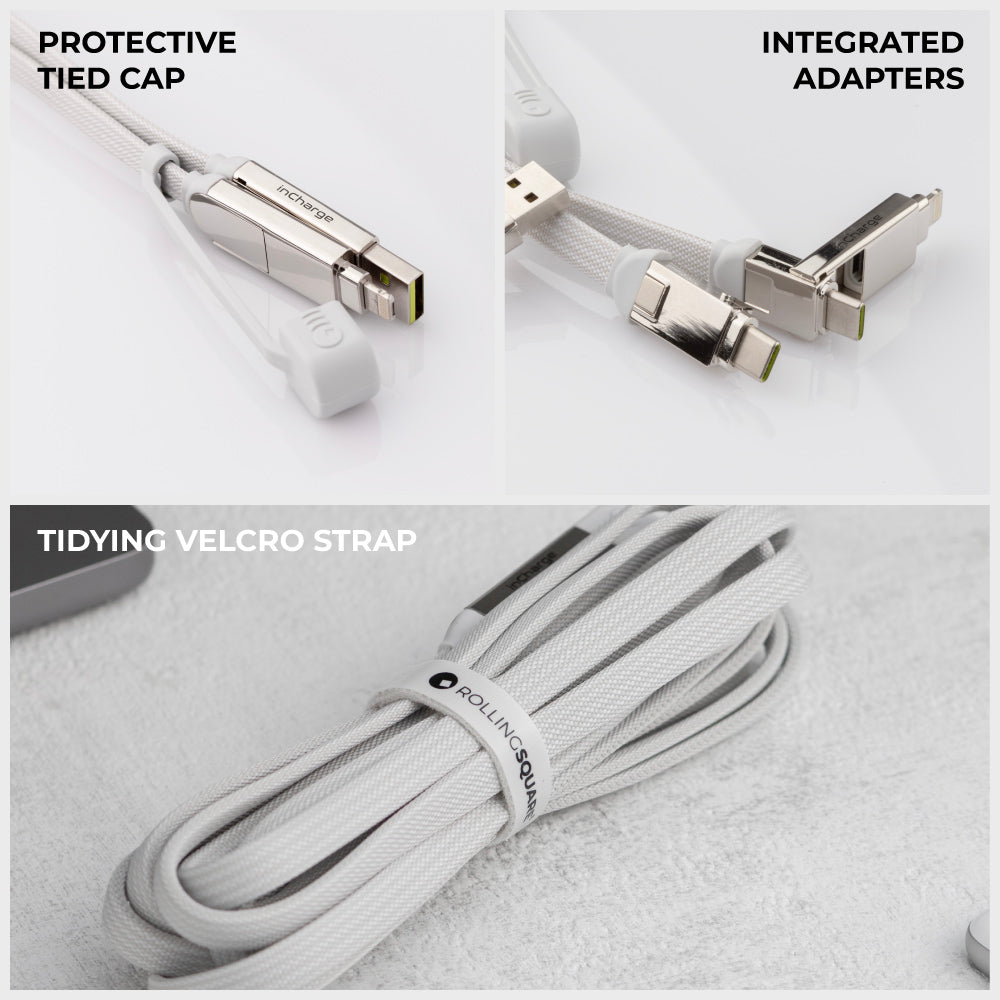 inCharge® XL 3m / 10ft - 100W, 6in1 ultra long cable