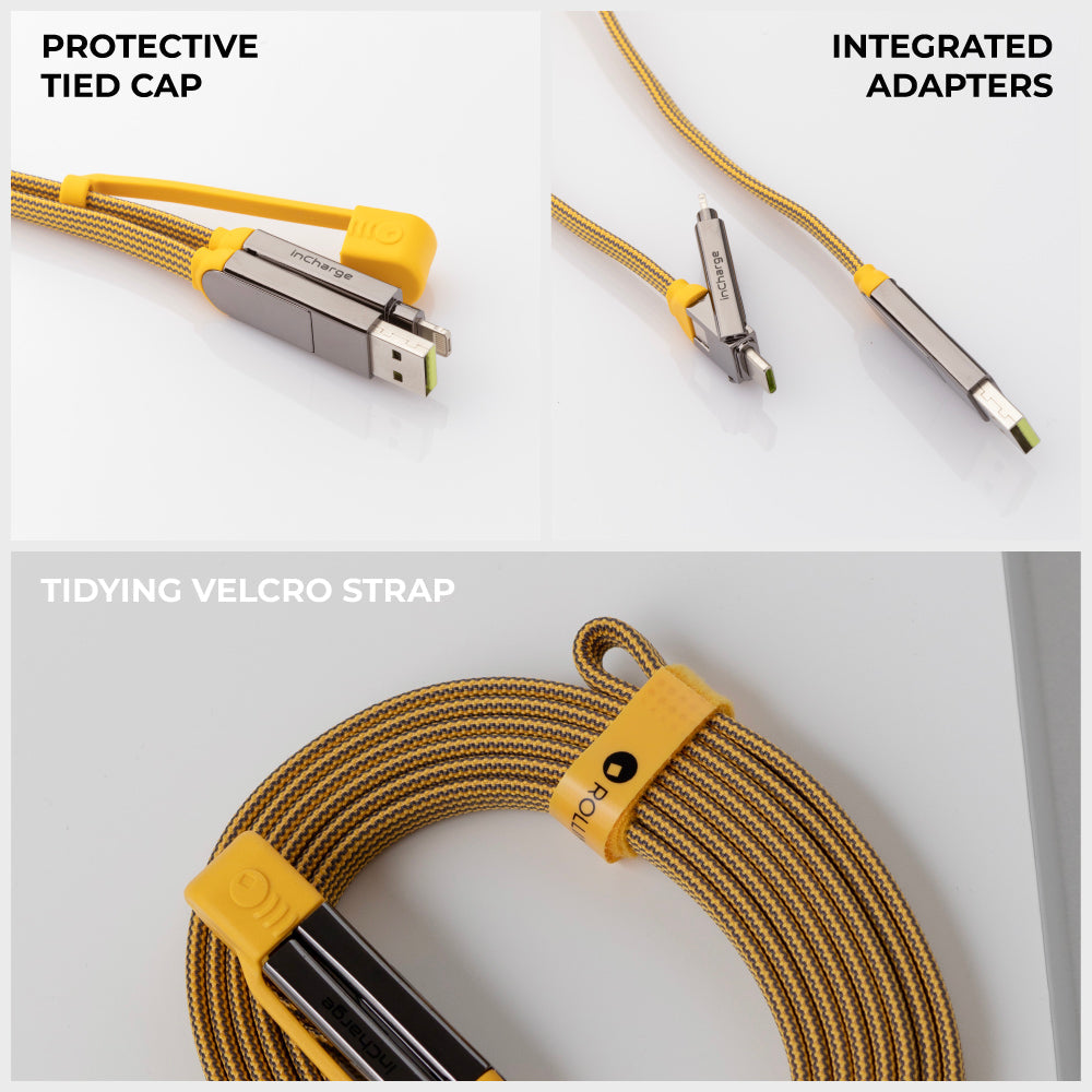 inCharge® XL 3m / 10ft - 100W, 6in1 ultra long cable