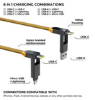 inCharge® XL 3m / 10ft - 100W, 6in1 ultra long cable