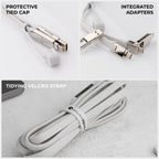 inCharge® XL 2m / 6.6ft - 100W, 6in1 super long cable