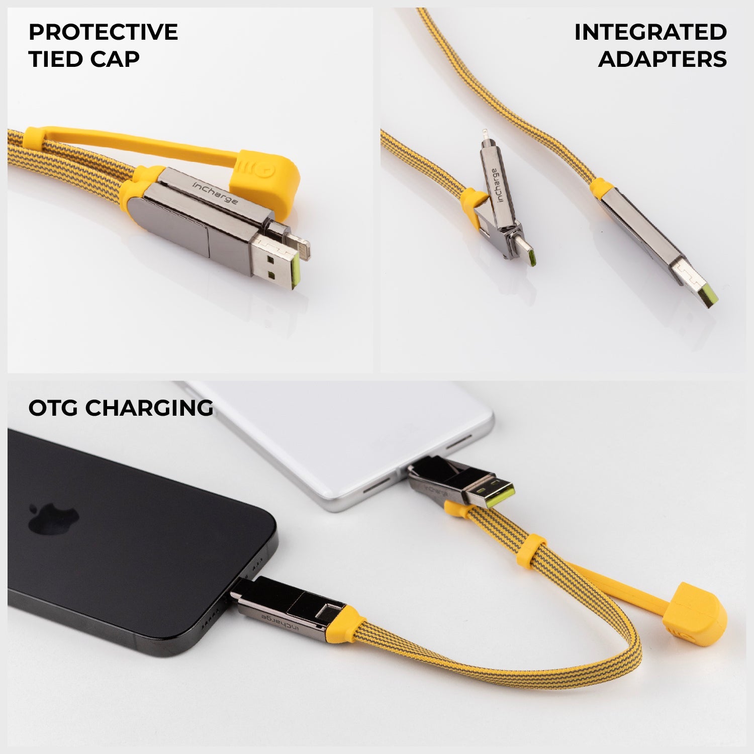 inCharge® XL 30cm / 1ft - 100W, 6in1 travel cable