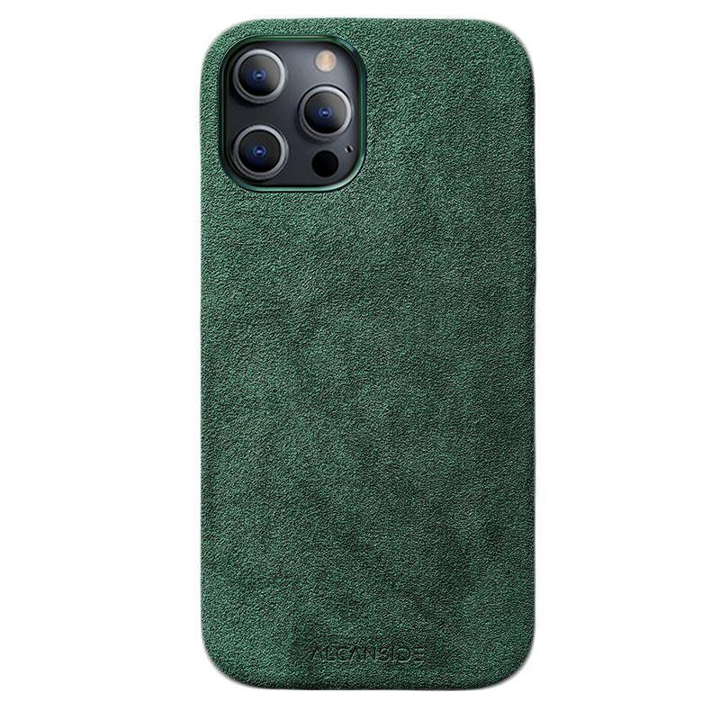 iPhone 12 & 12 Pro - Alcantara Case- Midnight Green