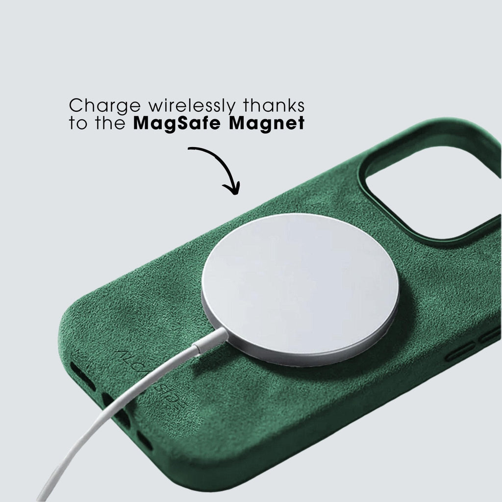 iPhone 12 Mini - Alcantara Case- Midnight Green