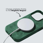 iPhone 12 Mini - Alcantara Case- Midnight Green