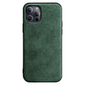 iPhone 12 Pro Max - Alcantara Back Cover - Midnight Green