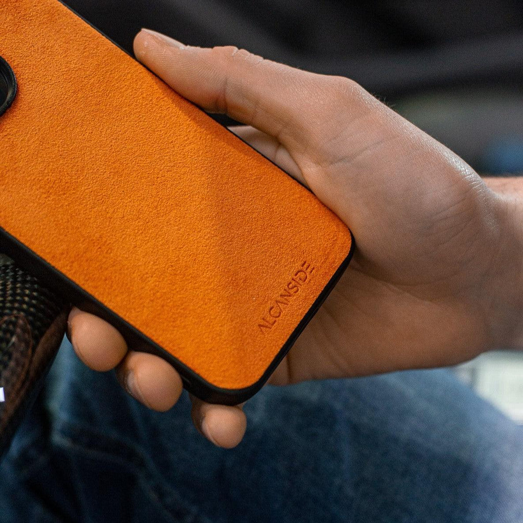 iPhone 12 Pro Max - Alcantara Back Cover - Orange