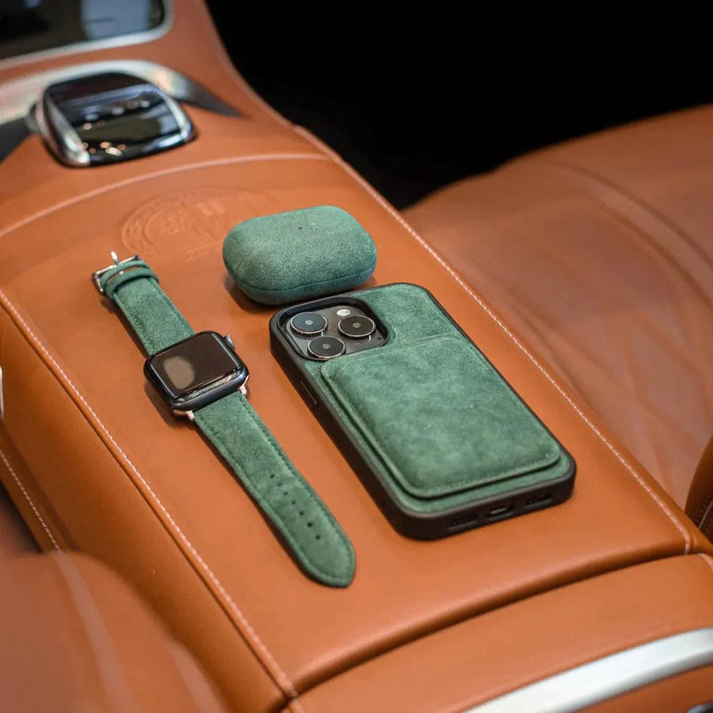 iPhone 13 - Alcantara Back Cover - Midnight Green