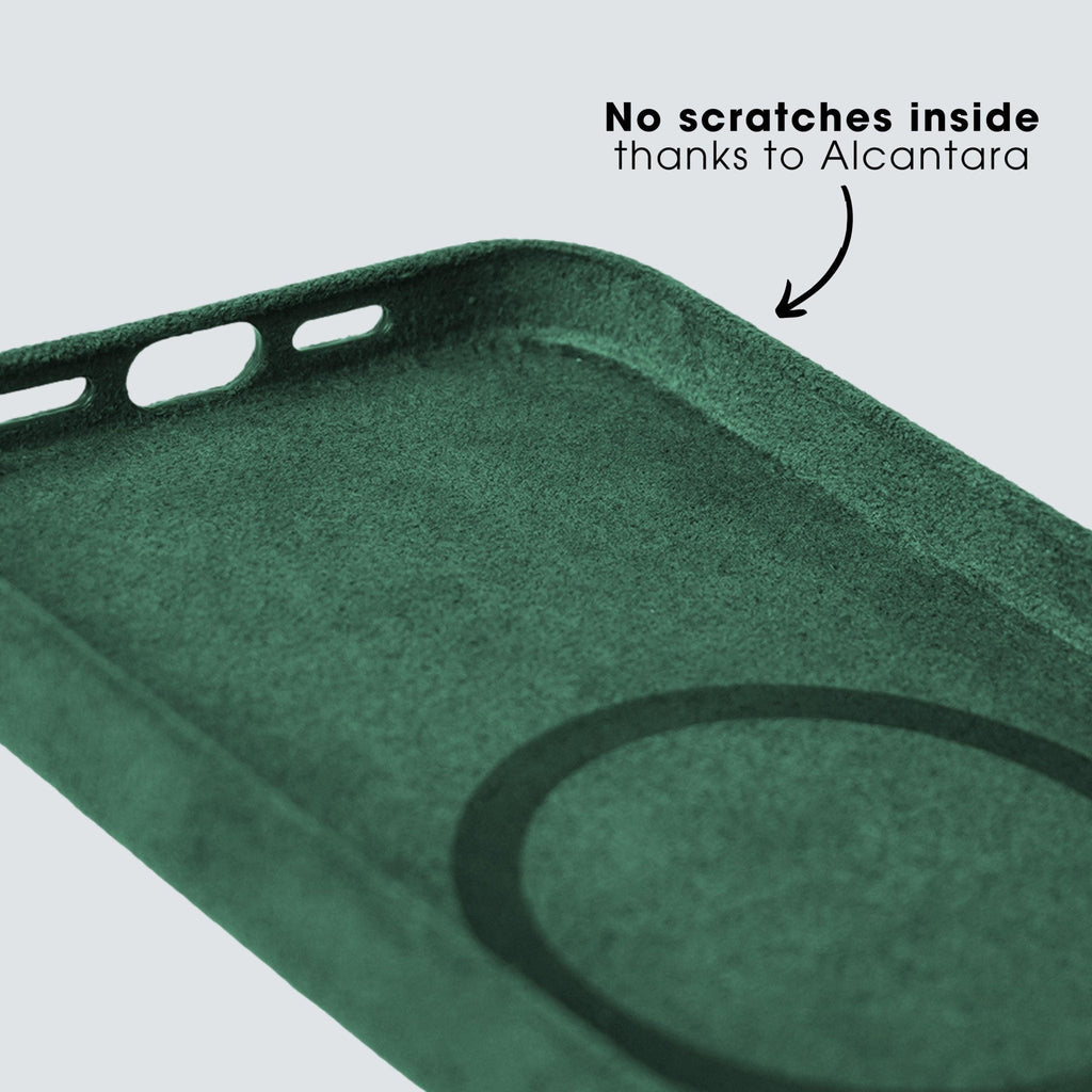 iPhone 13 Mini - Alcantara Case- Midnight Green