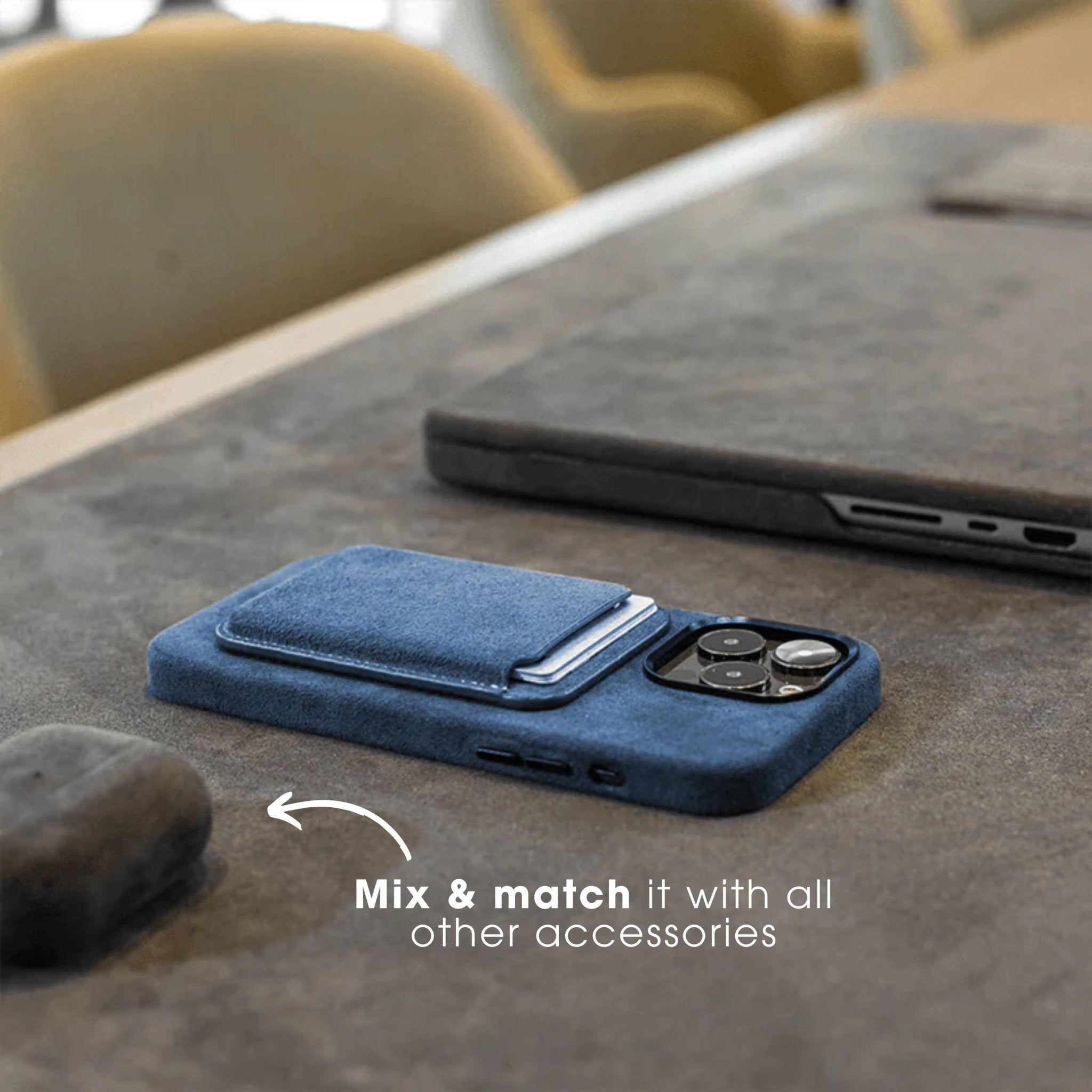 iPhone 13 Pro Max - Alcantara Case - Ocean blue