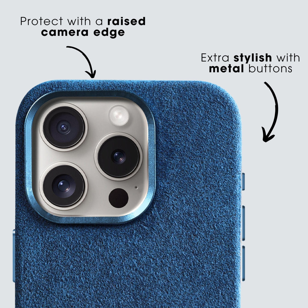 iPhone 13 Pro Max - Alcantara Case - Ocean blue