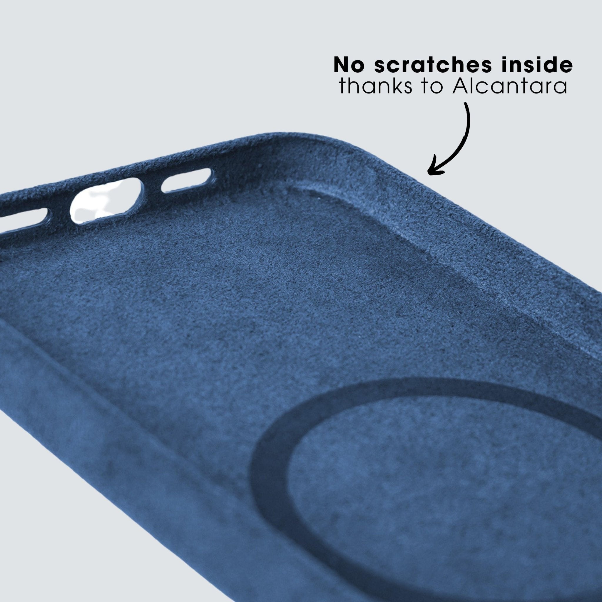 iPhone 14 - Alcantara Case - Ocean blue