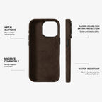 iPhone 15 - Alcantara Case - Chocolate Brown