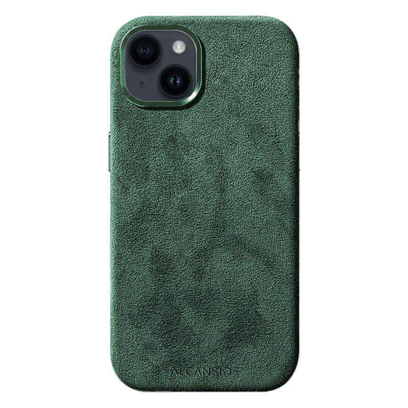 iPhone 15 - Alcantara Case- Midnight Green