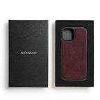 iPhone 15 Plus - Alcantara Back Cover - Wine Red