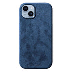 iPhone 15 Plus - Alcantara Case - Ocean blue