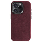 iPhone 15 Plus - Alcantara Case - Wine Red