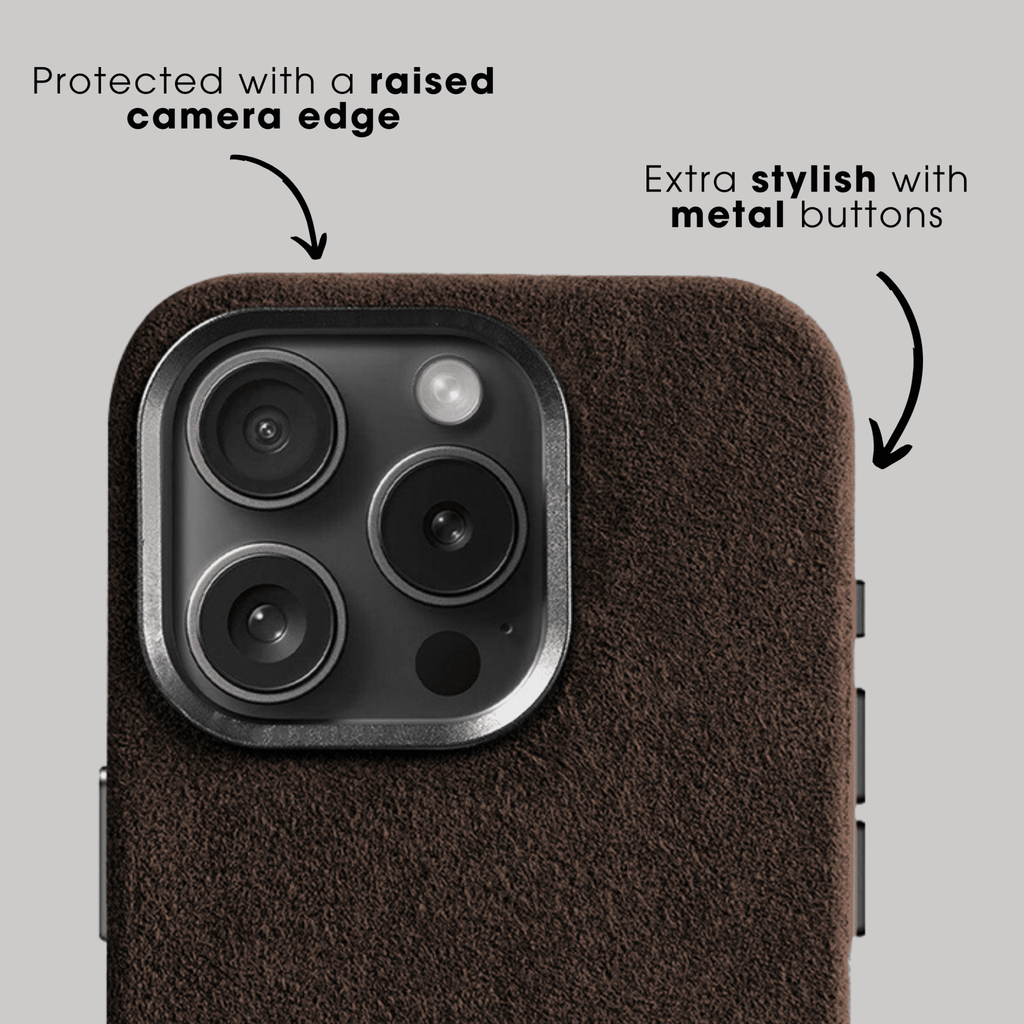 iPhone 15 Pro - Alcantara Case - Chocolate Brown