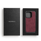 iPhone 15 Pro Max - Alcantara Back Cover - Wine Red