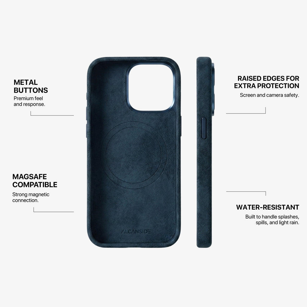 iPhone 16 - Alcantara Case - Navy Blue