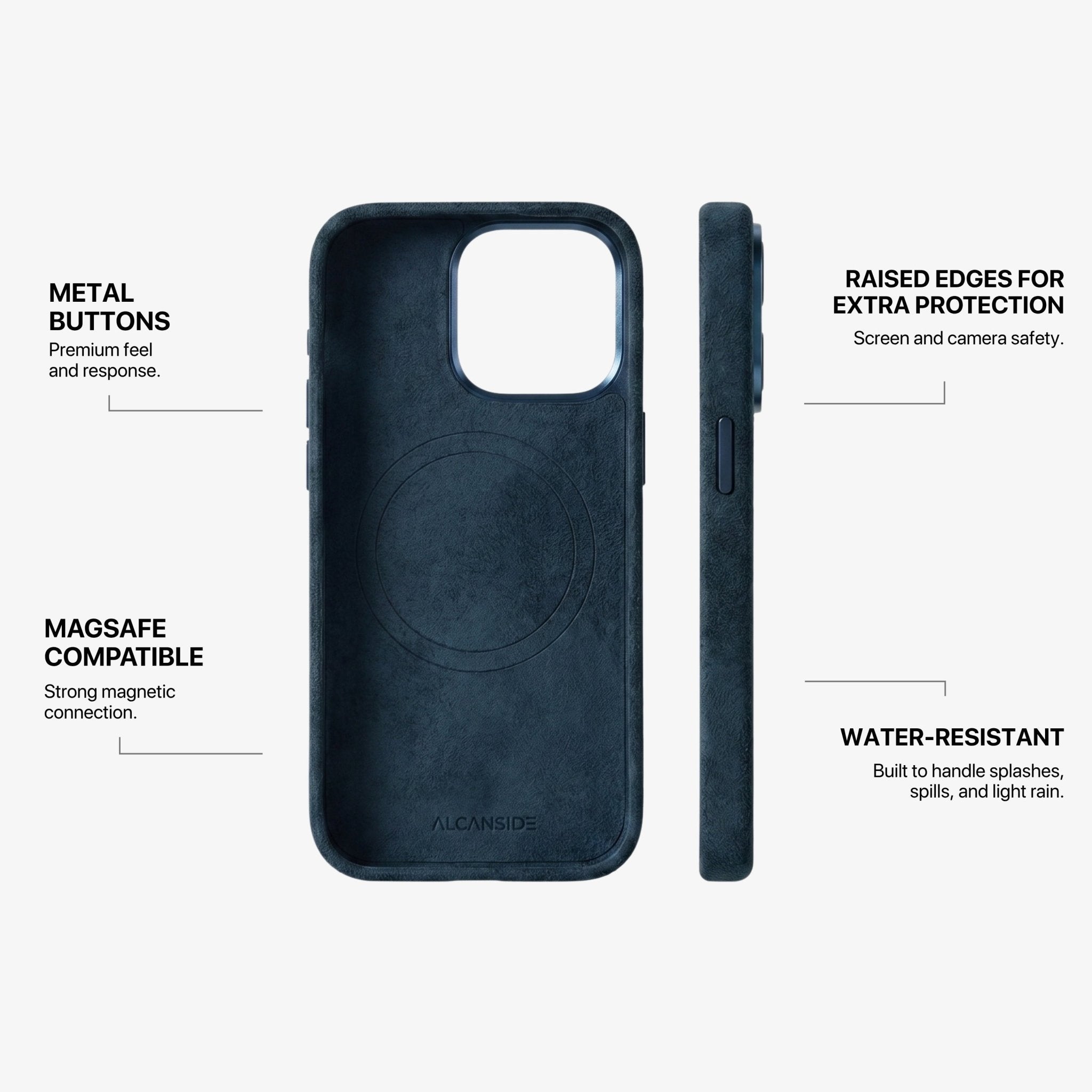 iPhone 16 - Alcantara Case - Navy Blue