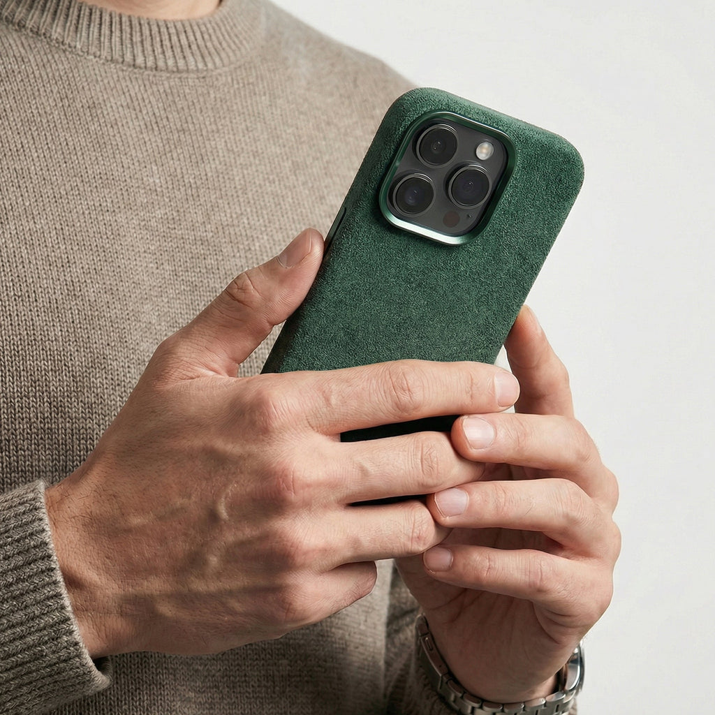 iPhone 16 Pro - Alcantara Case- Midnight Green