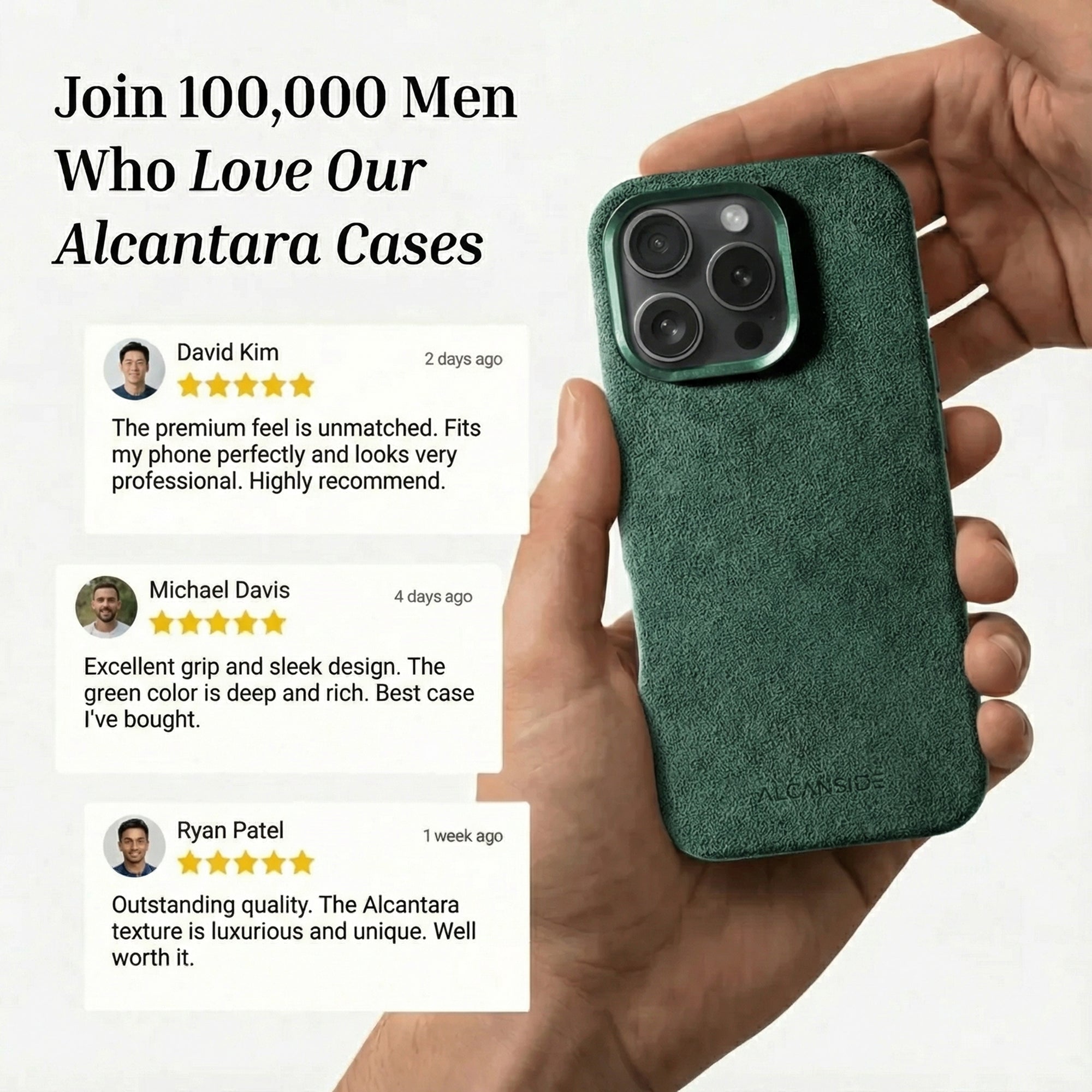 iPhone 16 Pro Max - Alcantara Case- Midnight Green