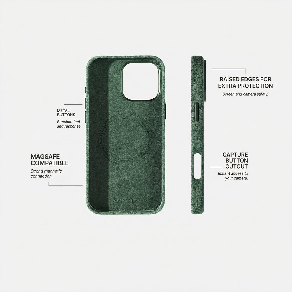 iPhone 16 Pro Max - Alcantara Case- Midnight Green