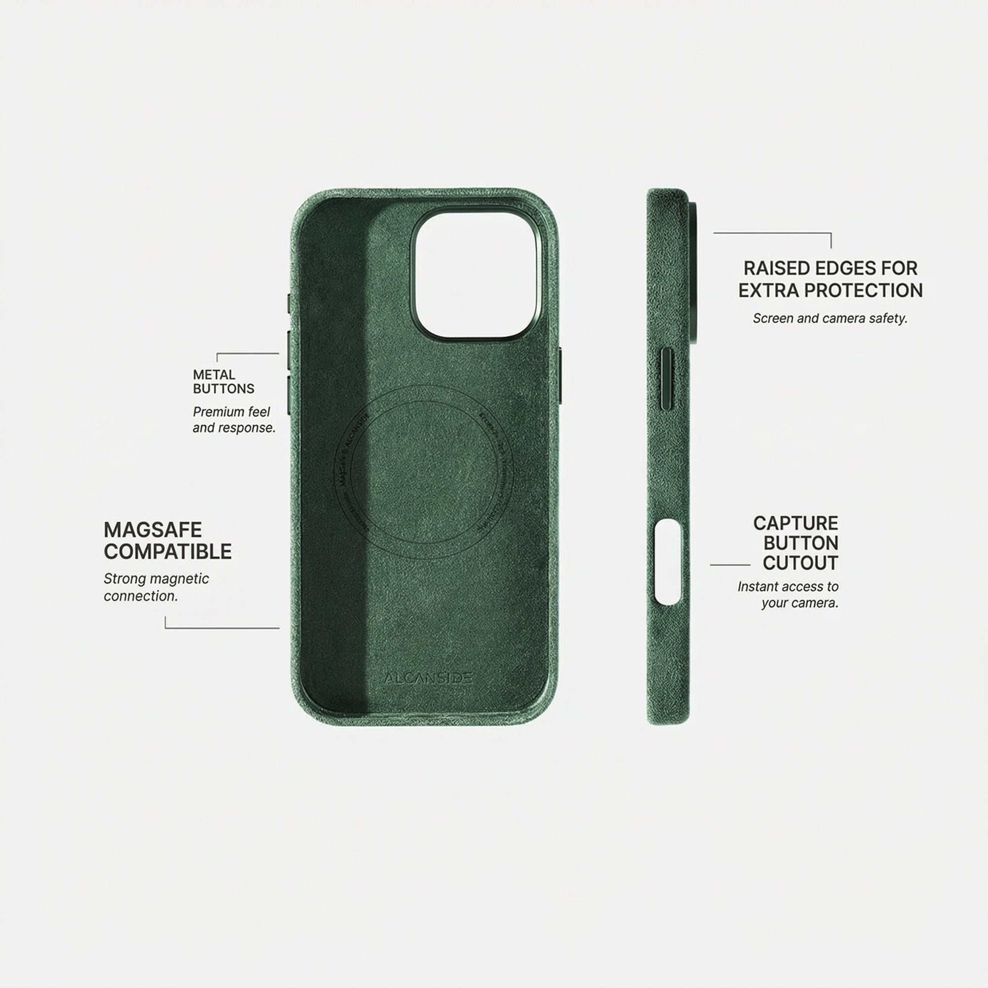 iPhone 16 Pro Max - Alcantara Case- Midnight Green