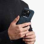 iPhone 16 Pro - Alcantara Case - Navy Blue