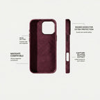 iPhone 16 Pro Max - Alcantara Case - Wine Red