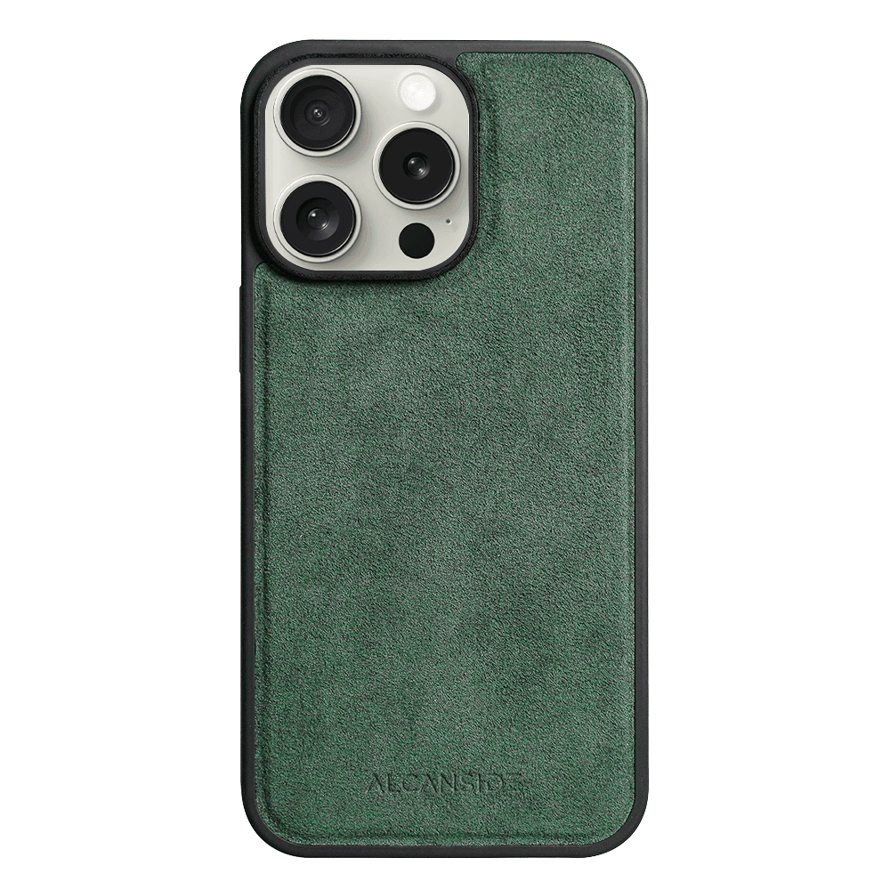 iPhone 15 Pro - Alcantara Back Cover - Midnight Green