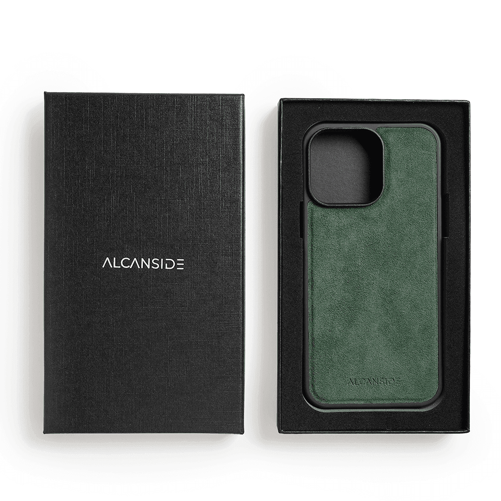 iPhone 15 Pro - Alcantara Back Cover - Midnight Green