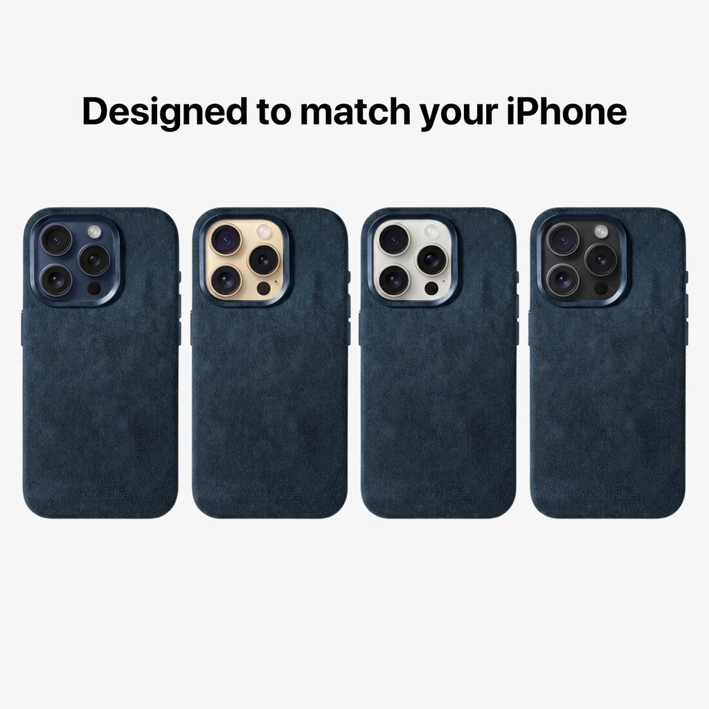 iPhone 16 Pro Max - Alcantara Case - Navy Blue