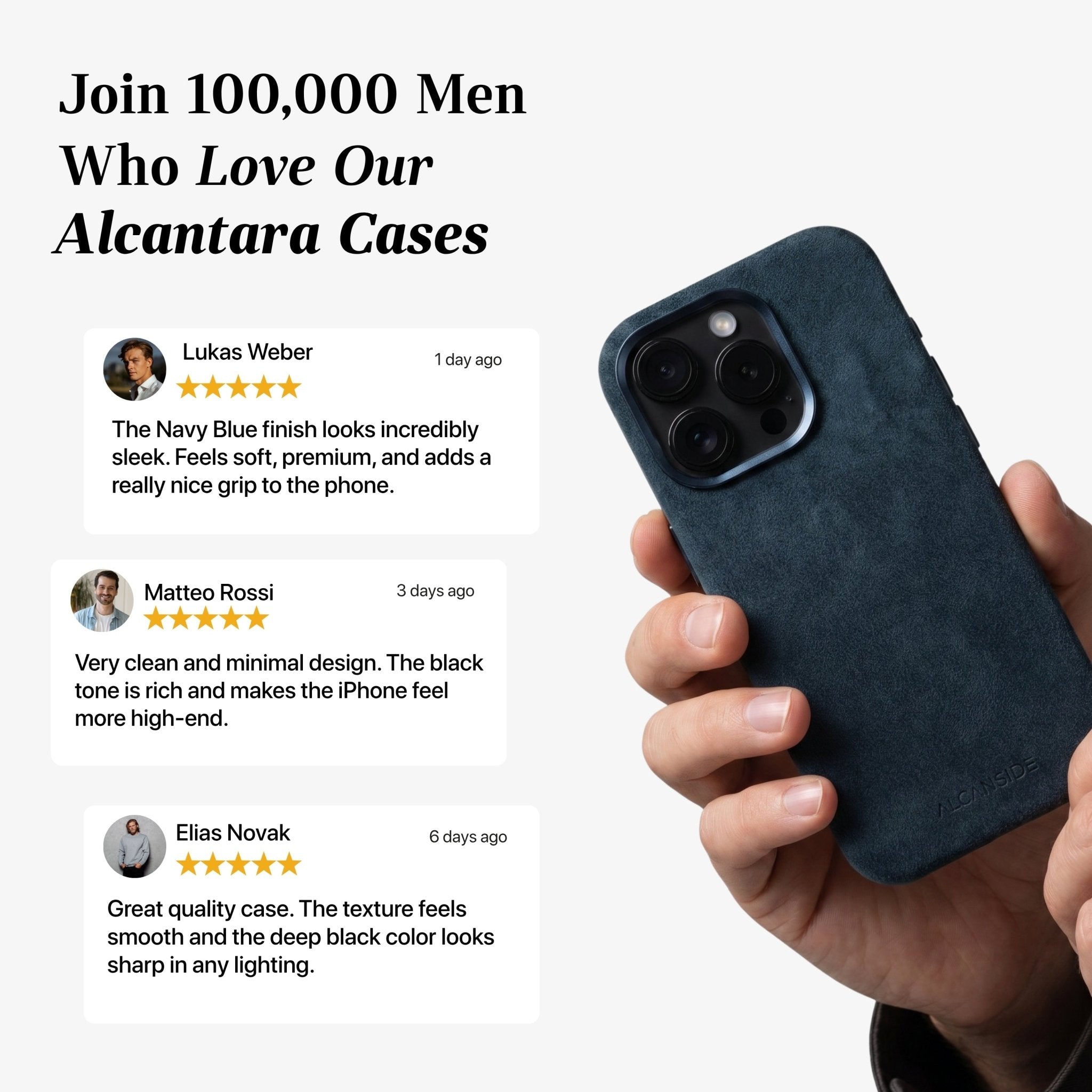 iPhone 16 Pro Max - Alcantara Case - Navy Blue