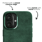 iPhone 17e - Alcantara Case- Midnight Green