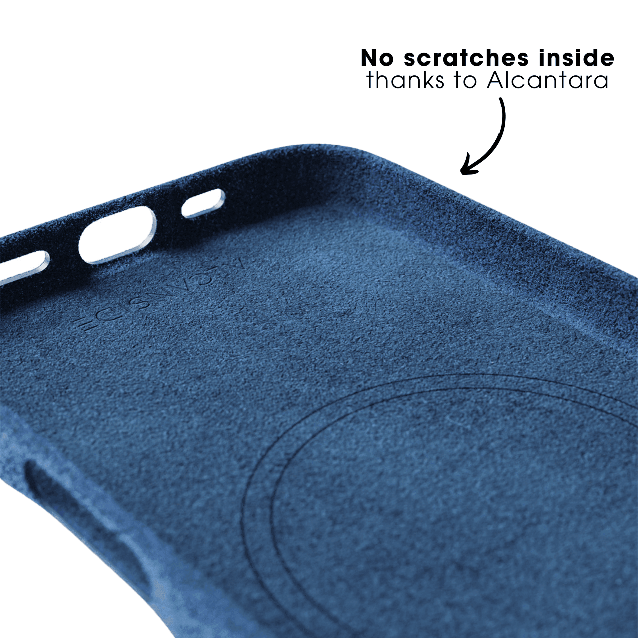 iPhone 16e & 17e - Alcantara Case - Ocean blue
