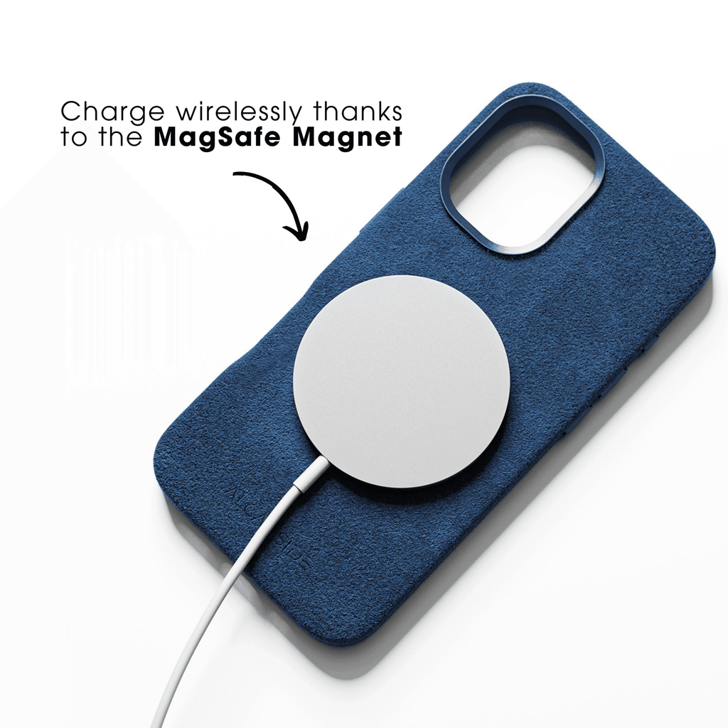 iPhone 16e & 17e - Alcantara Case - Ocean blue