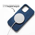 iPhone 16e & 17e - Alcantara Case - Ocean blue