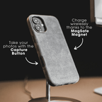 iPhone 16e & 17e - Alcantara Case - Space Grey