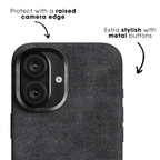 iPhone 16e & 17e - Alcantara Case - Space Grey