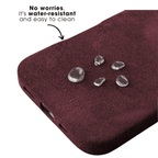 iPhone 16e & 17e - Alcantara Case - Wine Red